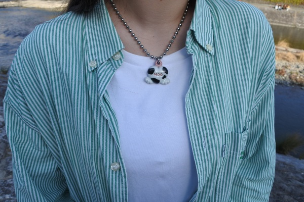 EggnWorks Museum on your side charm/ heart wings (necklace)