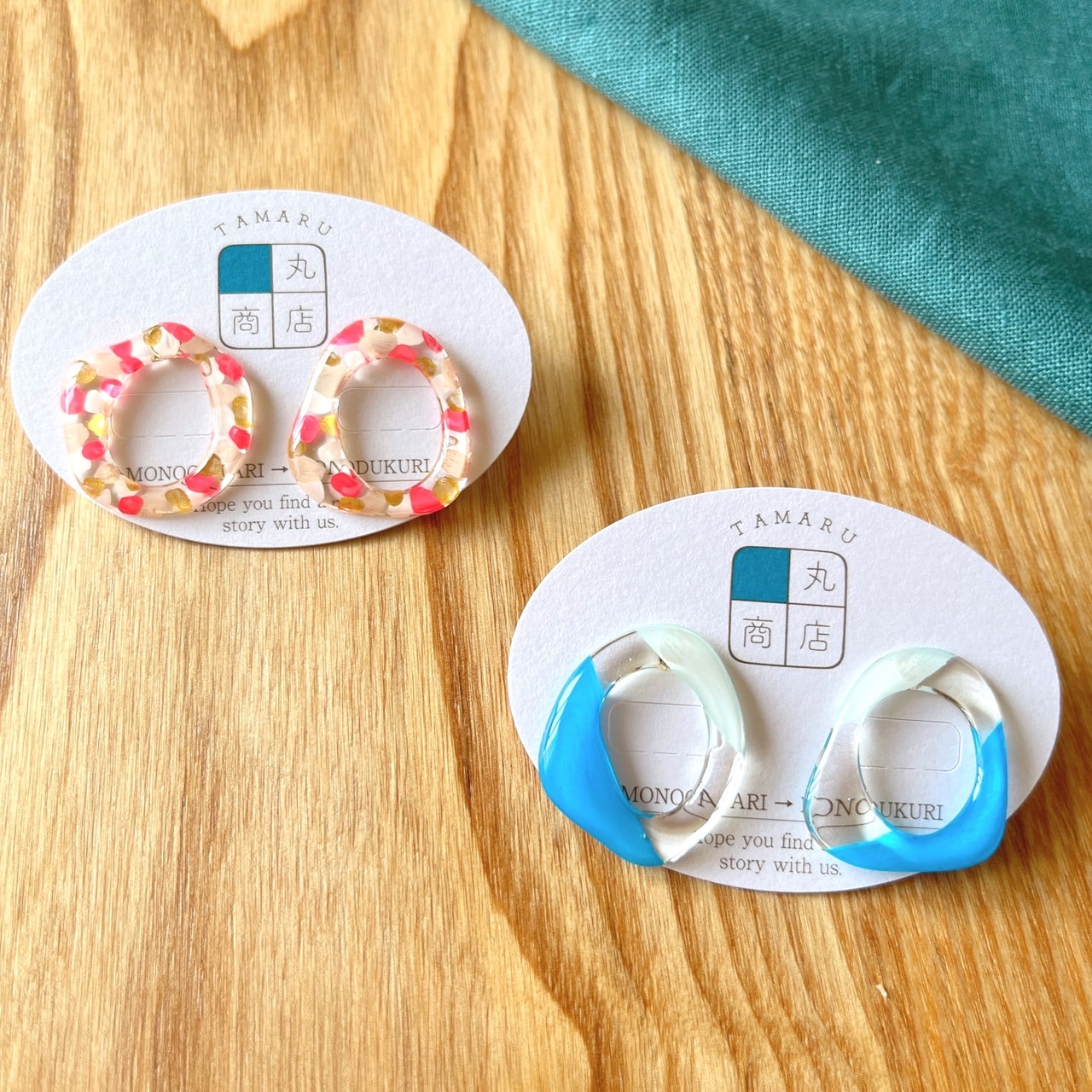 ツクルヒトタチ博 EGGNWORKS TAMARU 透明感あふれるピアス