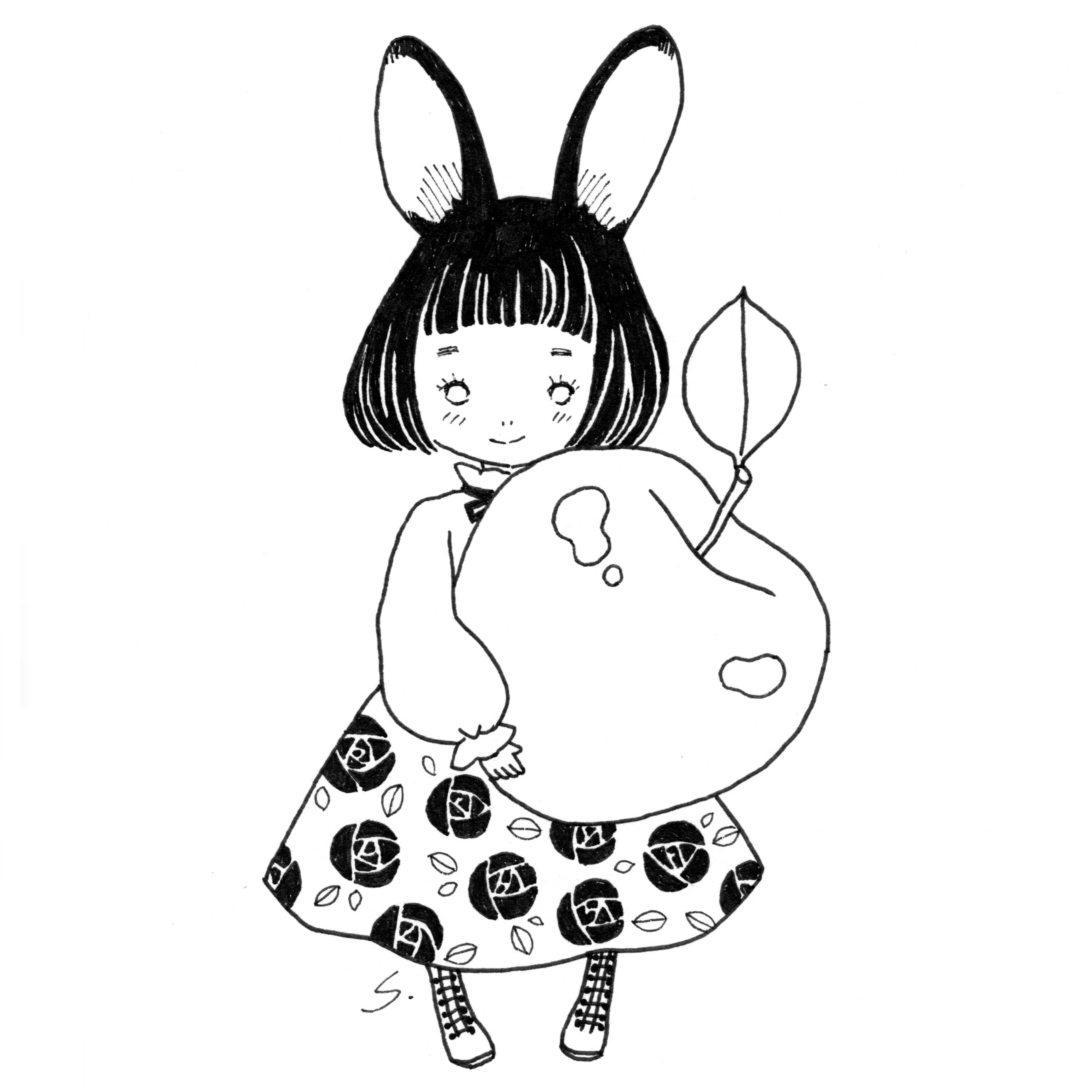EggnWorks Museum エッグンワークス ミュージアム りんごと黒うさぎ