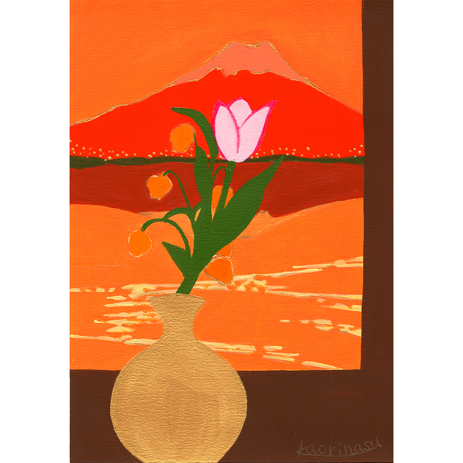EggnWorks Museum 夕焼富士山